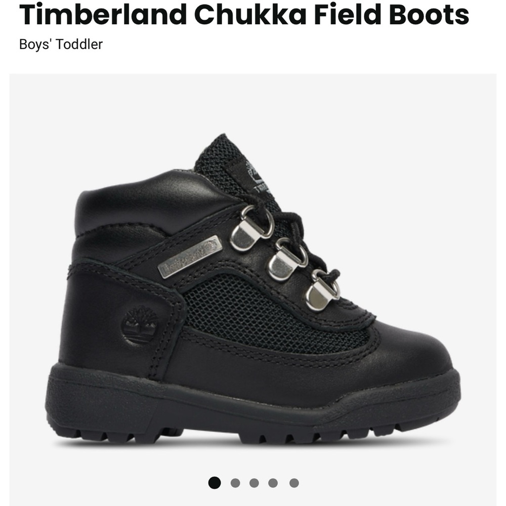 Timberland Boys' Toddler Black Chukka Field Boots
